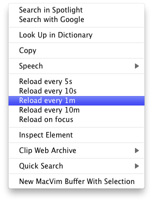 Repete reload context menus